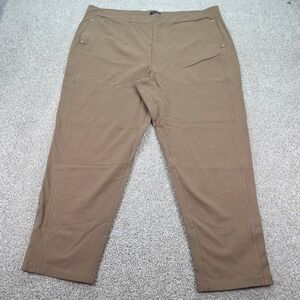 New Susan Graver Weekend Tan Ankle Pants Zipper Hem Studded Pockets Womens 2X